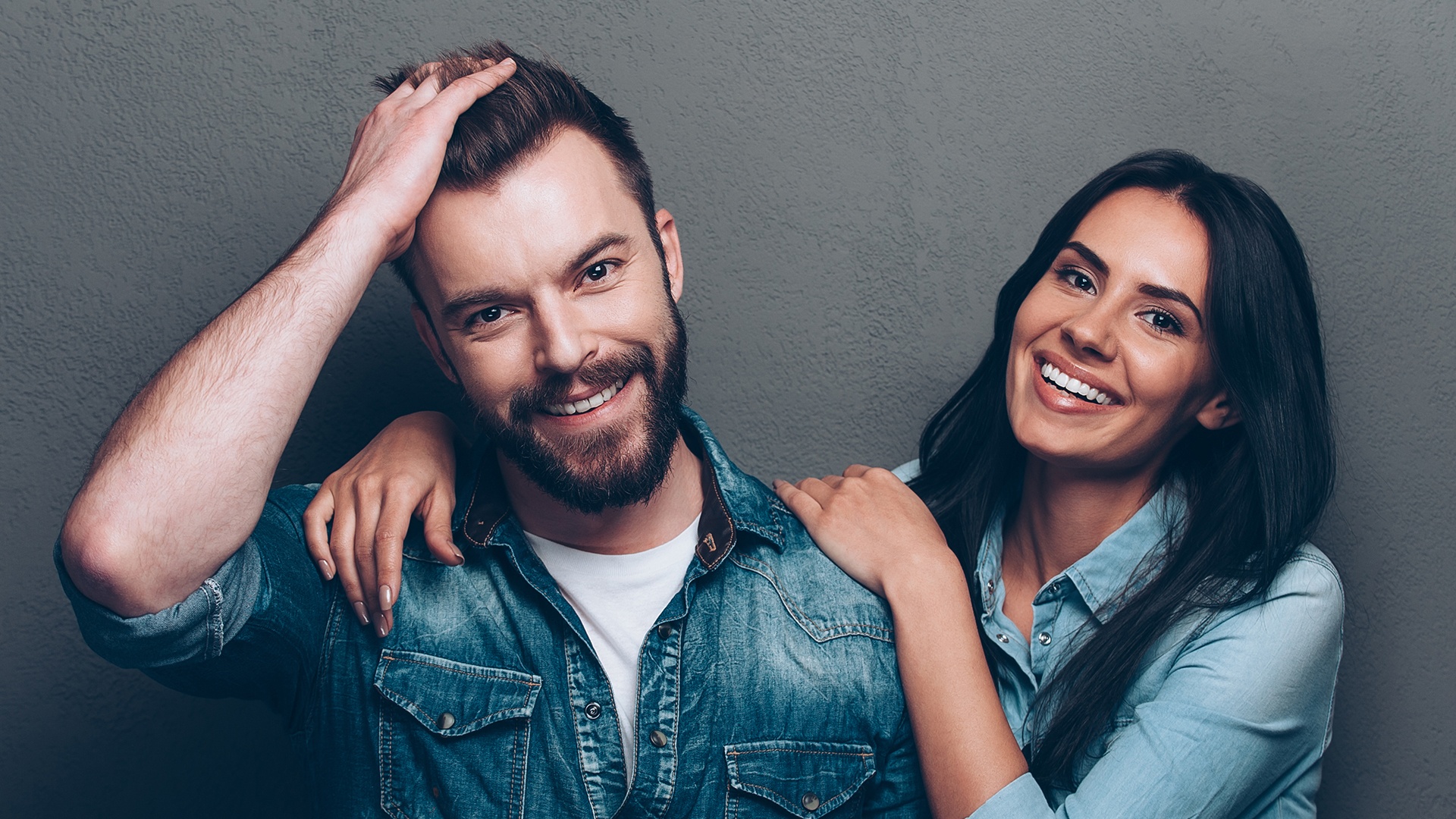 A smiling couple